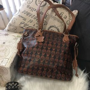 NWT 100% Genuine Leather SKULL HOBO purse  BAG  